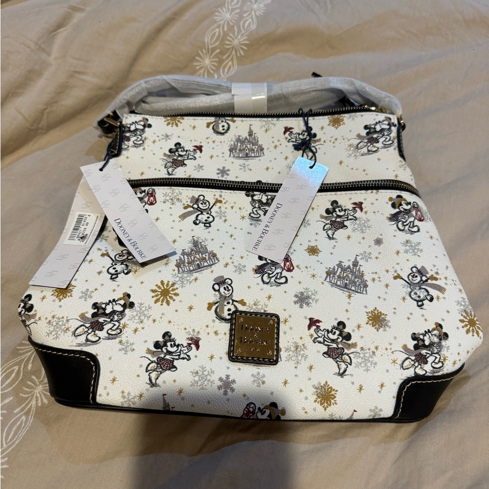 Dooney & Bourke White and Black Holiday Crossbody